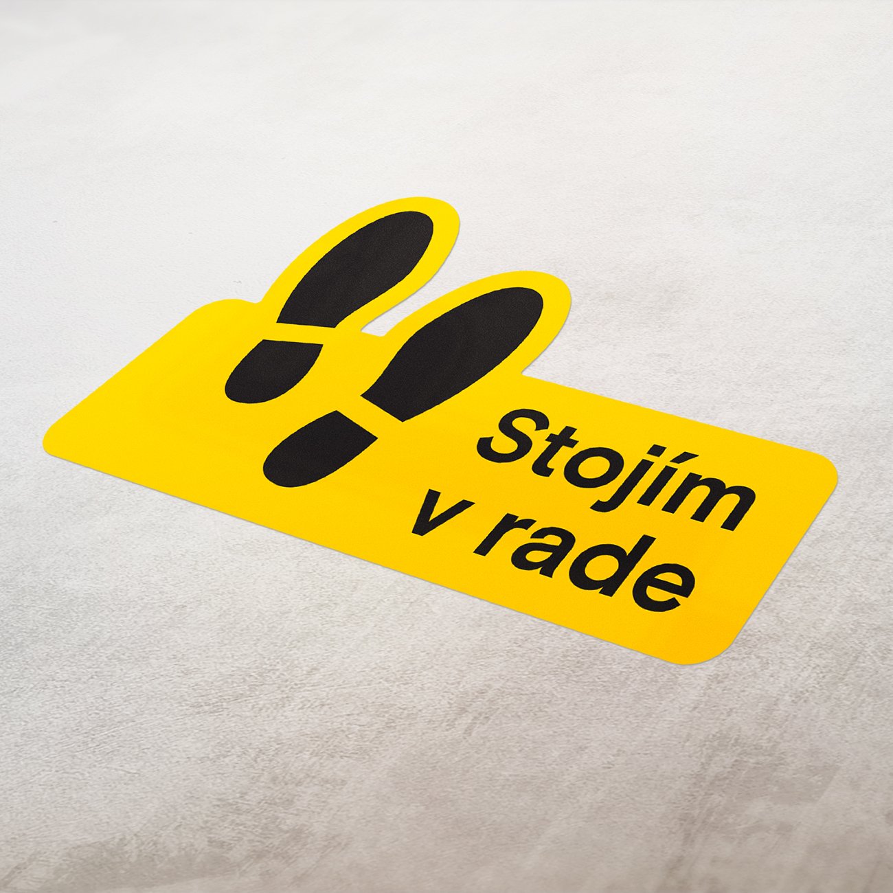 Stojím v rade - samolepka na zem