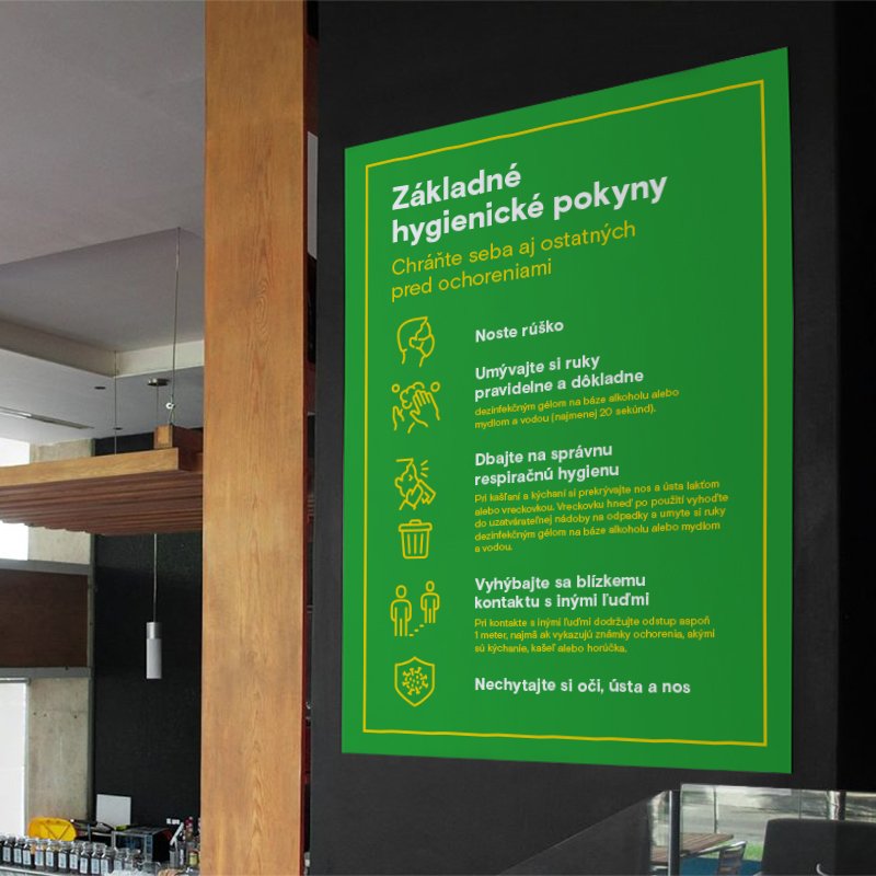 Samolepka „Základné hygienické pokyny“