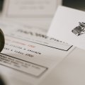 Svadobný jedálny lístok „Telegram“