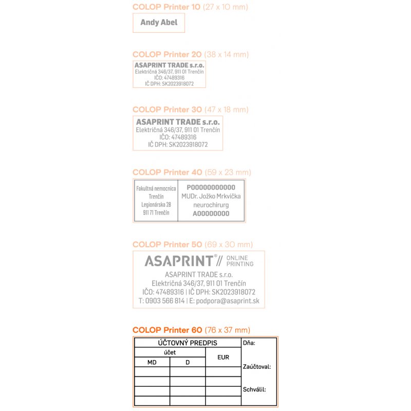 Pečiatka Colop Printer 60, 76 x 37 mm